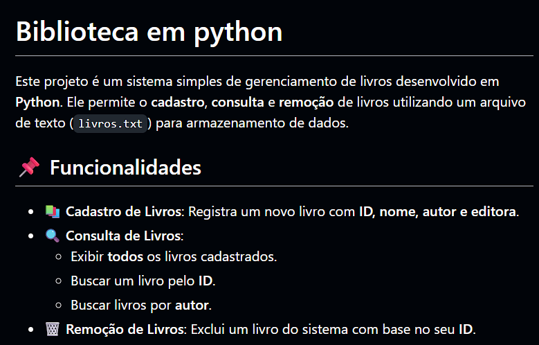 Biblioteca em Python